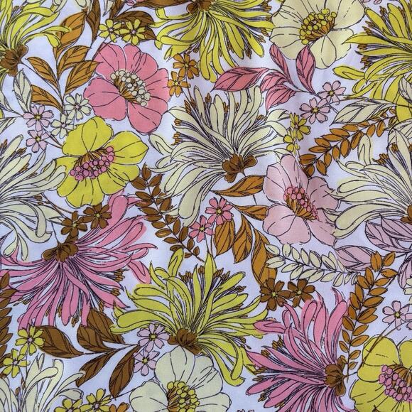 Loft Outlet Size XL Floral Women’s Short Sleeve Casual Shirt 70s Retro Vibe - Picture 6 of 12